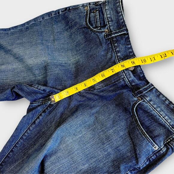 Ann Taylor LOFT Curvy Bootcut Mid Rise Blue Wash Jeans Stretch Size 30/10 Tall - Picture 12 of 13
